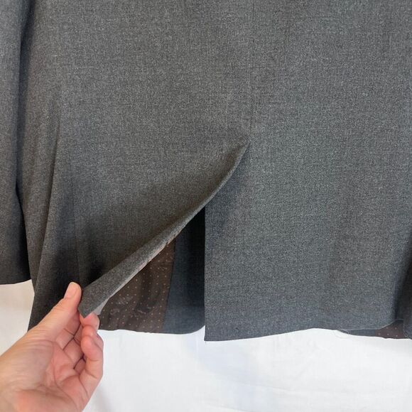 Chaps Dark Gray Single Breasted Two Button Classic Basic Career Blazer Size 44S - Picture 10 of 11